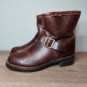 Vulcan Womens Motorcycle Boots Size 8 Black Armortred Oil Resistant Leather